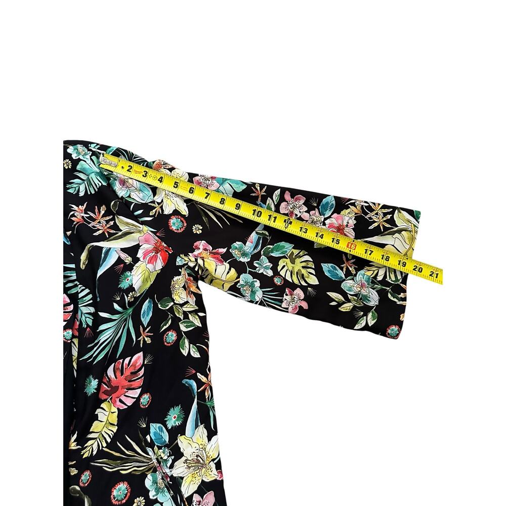 Zara TRF Tropical Floral Maxi Kimono Duster Cardigan size S/M - Picture 8 of 9